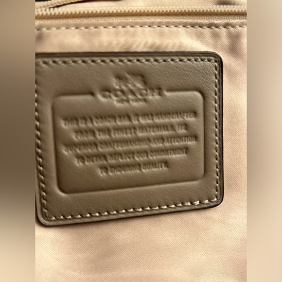 COACH Suede Taupe Tote Bag Silver hardware - Picture 3 of 13